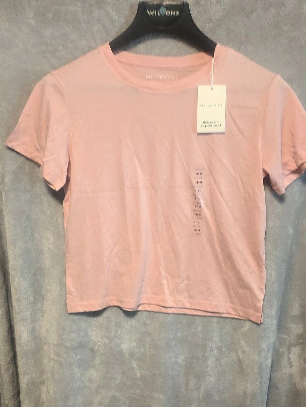 Free Assembly Women's Cap Sleeve Tee Pink Short Sleeve